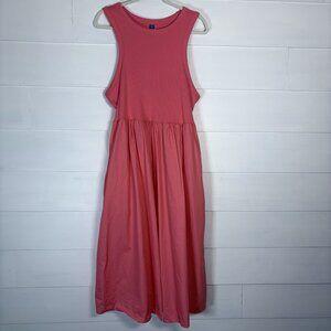 Old Navy‎ Dress Womens Plus 2X Coral Ribbed Maxi Sleeveless Barbiecore,Summer